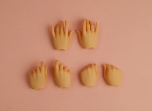 外皮ボディパーツ デザインハンド ３種セット 褐色（彩色済）