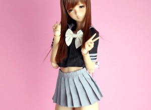 クアラントット学園 セーラー服(グレー) & カーディガン(黒)セット
